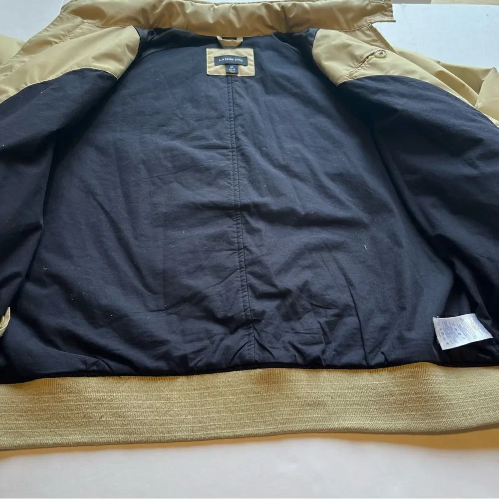 Lands' End Men's Jacket Full Zip Light Tan Size Medium(38-40)